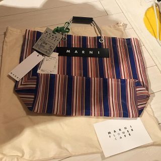 マルニ(Marni)の新品 マルニフラワーカフェ ストライプバック(トートバッグ)