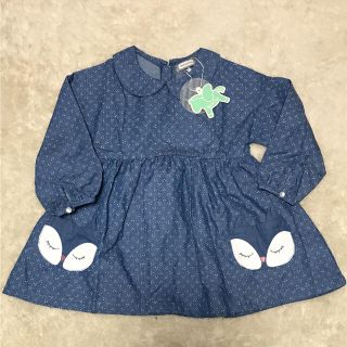 最終お値下げ！ 新品 タグ付き 女の子 デニム ワンピース 100(ワンピース)