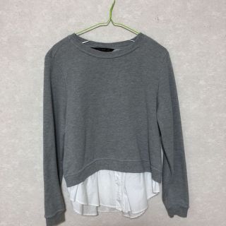 新品 ZARA スェット 重ね着風トップス(トレーナー/スウェット)