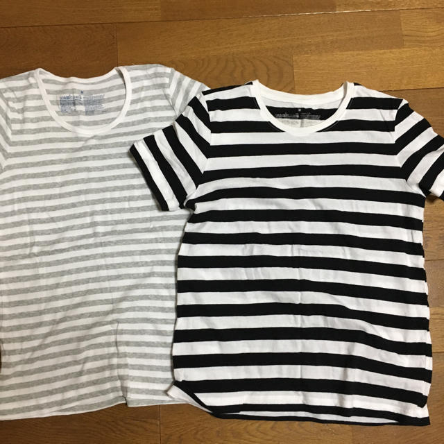 MUJI (無印良品)(ムジルシリョウヒン)の無印 ボーダーTシャツ レディースのトップス(Tシャツ(半袖/袖なし))の商品写真