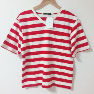 ダブルクローゼット(w closet)のw closet＊赤色ボーダーTシャツ(Tシャツ(半袖/袖なし))