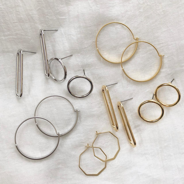 DEUXIEME CLASSE(ドゥーズィエムクラス)のimport long circle pierce   07 レディースのアクセサリー(ピアス)の商品写真