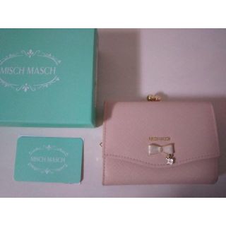 ミッシュマッシュ(MISCH MASCH)のMISCH MASCH がまぐち 折り財布 ピンク がま口 美品 ウォレット(財布)