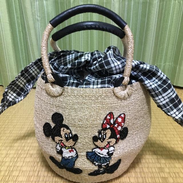 レディースBEAMS BOY / 40th別注 Disney ミニーマウスのカゴバッグ