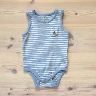 ベビーギャップ(babyGAP)のベビーギャップ ボーダー タンクトップ ロンパース 70(ロンパース)