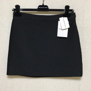 バレンシアガ(Balenciaga)の定10万  新品未使用 BALENCIAGA タイトスカート ブラック(ミニスカート)