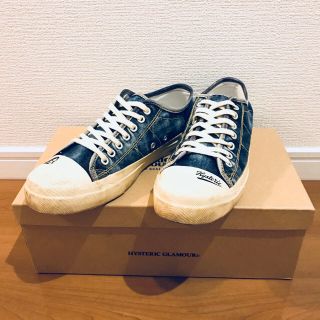 ヒステリックグラマー(HYSTERIC GLAMOUR)のヒステリックグラマー デニム ローカットスニーカー インディゴ 26cm(スニーカー)