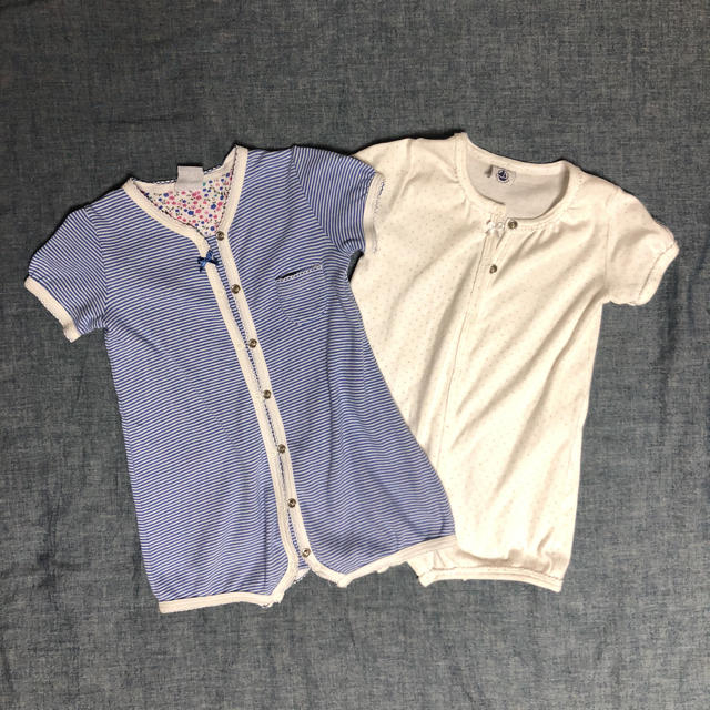 PETIT BATEAU(プチバトー)のプチバトー セット 夏 女の子 キッズ/ベビー/マタニティのベビー服(~85cm)(ロンパース)の商品写真