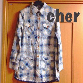 シェル(Cher)のcher＊シャツワンピ(ひざ丈ワンピース)