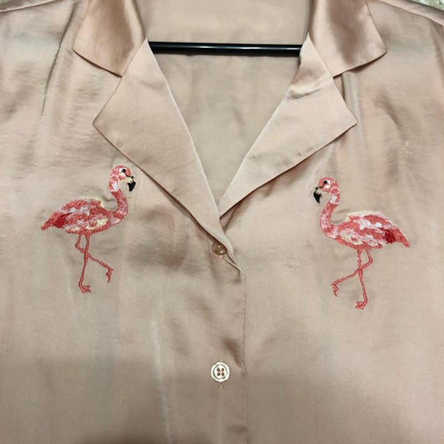 ZARA(ザラ)のインポート ピンク シャツ ブラウス レディースのトップス(シャツ/ブラウス(半袖/袖なし))の商品写真