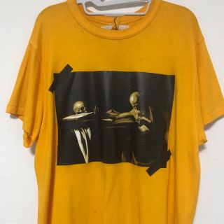 オフホワイト(OFF-WHITE)のoff white 14aw caravaggio yellow tシャツ(Tシャツ/カットソー(半袖/袖なし))