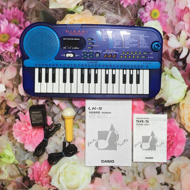 CASIO - カシオ LK-5 光ナビ 電子キーボード アダプター付き CASIO - カシオ LK-5 光ナビ 電子キーボード アダプター付き