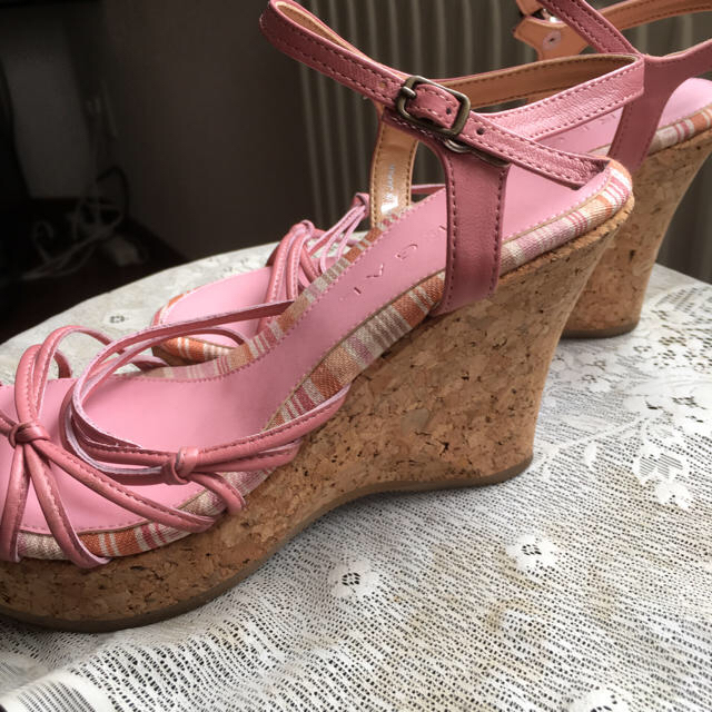 REGAL(リーガル)のリーガル サンダル シューズ ピンク ウエッジソール S 美品 レディースの靴/シューズ(サンダル)の商品写真