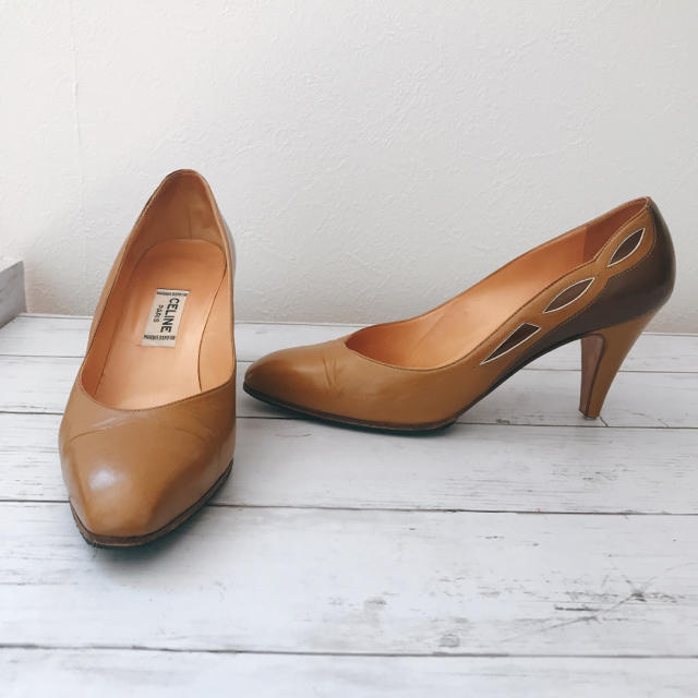 celine(セリーヌ)のセリーヌ  CELINE パンプス ヒール ミュール ブラウン レザー 正規品 レディースの靴/シューズ(ハイヒール/パンプス)の商品写真