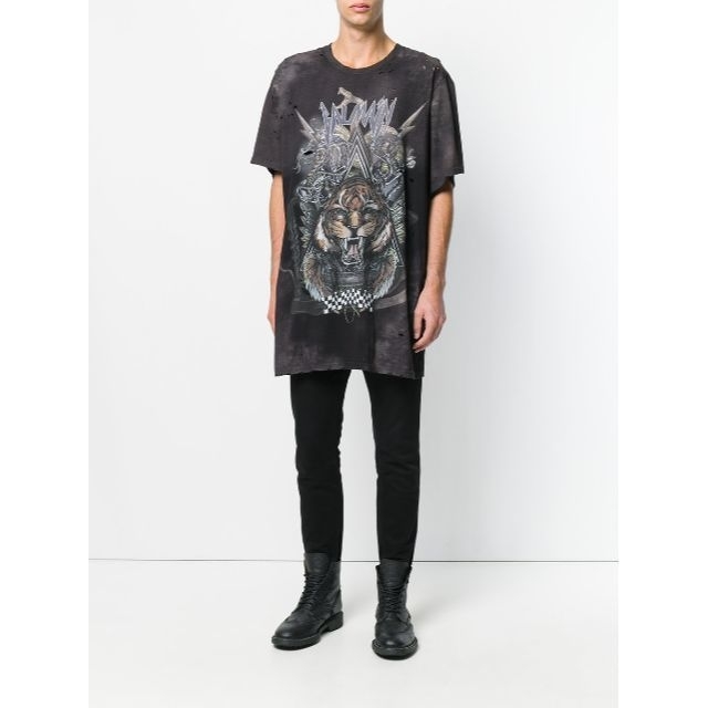 BALMAIN(バルマン)のBALMAIN 17AW タイガープリント デストロイＴシャツ メンズのトップス(Tシャツ/カットソー(半袖/袖なし))の商品写真