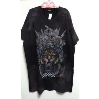 バルマン(BALMAIN)のBALMAIN 17AW タイガープリント デストロイＴシャツ(Tシャツ/カットソー(半袖/袖なし))