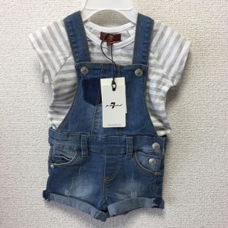 セブンフォーオールマンカインド(7 for all mankind)の7 for all mankind オーバーオール／ストライプT (パンツ/スパッツ)