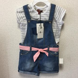 セブンフォーオールマンカインド(7 for all mankind)の7 for all mankind オーバーオール/ストライプT(ワンピース)