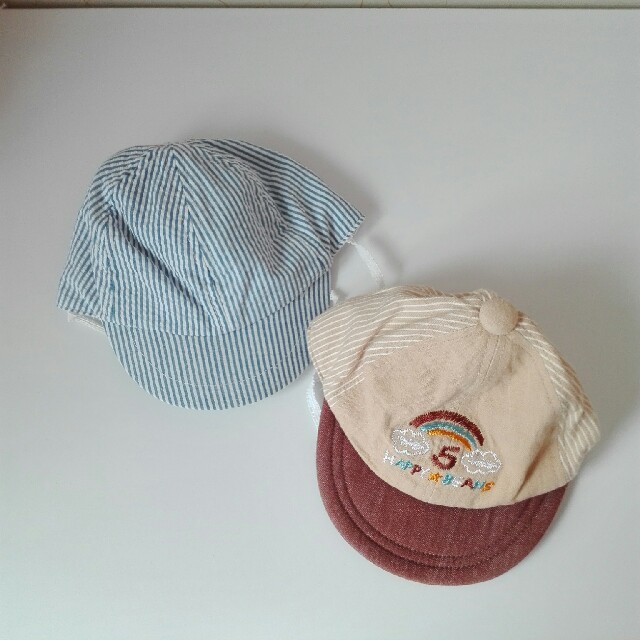 Branshes(ブランシェス)の赤ちゃん帽子４点セット　 キッズ/ベビー/マタニティのこども用ファッション小物(帽子)の商品写真
