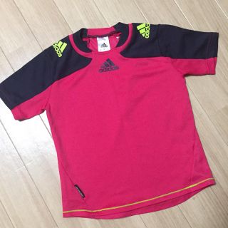 アディダス(adidas)のadidas♡ショッキングピンクスポーツウェア♡130(Tシャツ/カットソー)