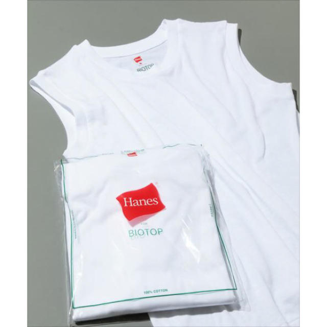 Adam et Rope'(アダムエロぺ)の【Hanes FOR BIOTOP】Sleeveless T-Shirts 1枚 レディースのトップス(Tシャツ(半袖/袖なし))の商品写真