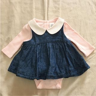 ベビーギャップ(babyGAP)のgap ベビー  襟付きロンパース デニムチュニック セット(ワンピース)