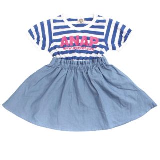 アナップキッズ(ANAP Kids)のANAPkids ボーダーワンピース130(ワンピース)