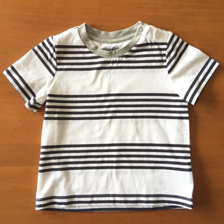 ベビーギャップ(babyGAP)の【新品】baby GAP 90cm ボーダーTシャツ ネイビー(Tシャツ/カットソー)