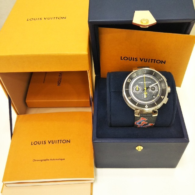 LOUIS VUITTON(ルイヴィトン)の【新作未使用品】ルイヴィトン　クロノグラフ　タンブール メンズの時計(腕時計(アナログ))の商品写真