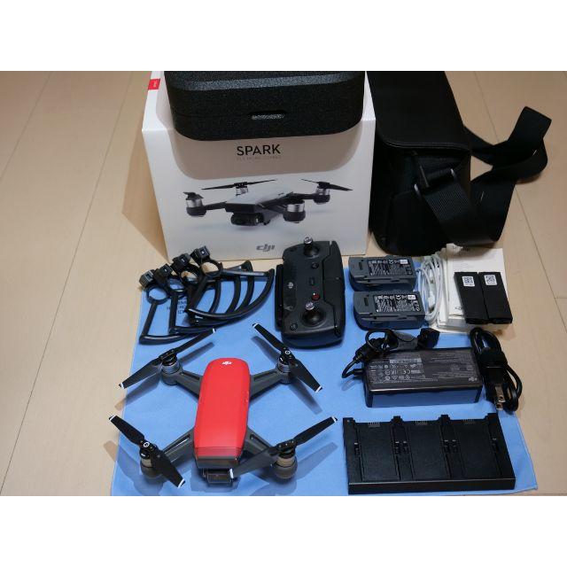 美品 DJI SPARK Fly More コンボ レッド 一回使用のみ