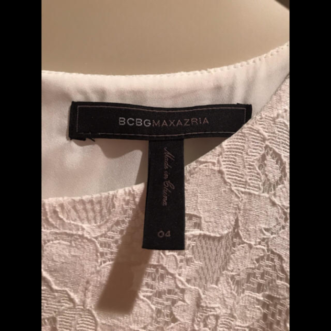 BCBGMAXAZRIA(ビーシービージーマックスアズリア)の再値下げ BCBG レース ワンピース バイカラー レディースのワンピース(ひざ丈ワンピース)の商品写真