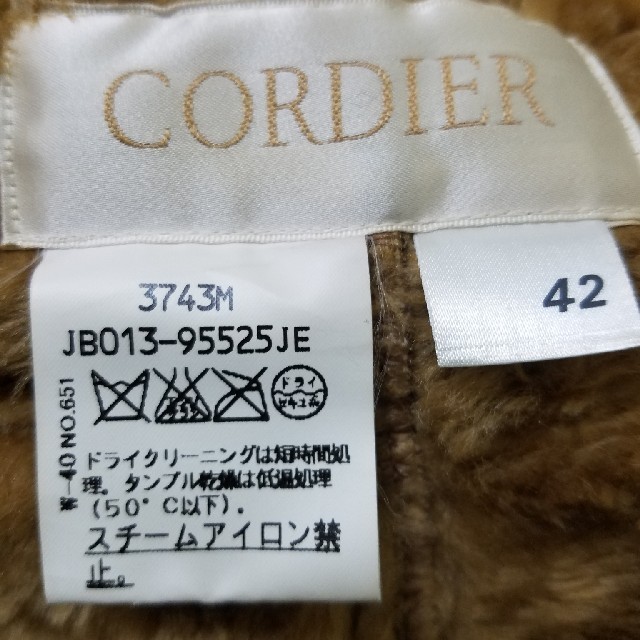 CORDIER(コルディア)の5★CORDIER(株)ワールド★裏ボア!!デニム風ジャケット42/XL★☆ レディースのジャケット/アウター(Gジャン/デニムジャケット)の商品写真