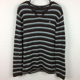 バーバリーブラックレーベル(BURBERRY BLACK LABEL)の美品 BURBERRY BLACK LABEL 長袖カットソー ボーダー 2(Tシャツ/カットソー(七分/長袖))