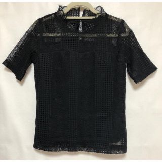 ティティベイト(titivate)のtitivate ｽｶﾗﾎﾞﾄﾙﾈｯｸﾚｰｽﾌﾞﾗｳｽ　Black(シャツ/ブラウス(長袖/七分))