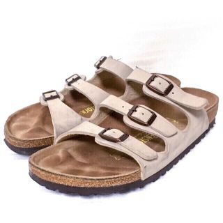 ビルケンシュトック(BIRKENSTOCK)の箱付き！ BIRKENSTOCK フロリダ 37 (24cm) ベージュ コルク(サンダル)