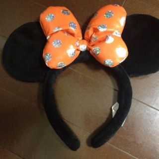 ディズニー(Disney)のミニーちゃん つけ耳♡オレンジ(セット/コーデ)