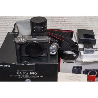 キヤノン(Canon)のEOS M6 EF-M18-150 IS STM レンズ・シルバーEVFキット(ミラーレス一眼)