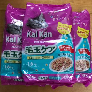 ☆カルカン☆ドライ 毛玉ケア 1.6kg×3 おまけつき(ペットフード)