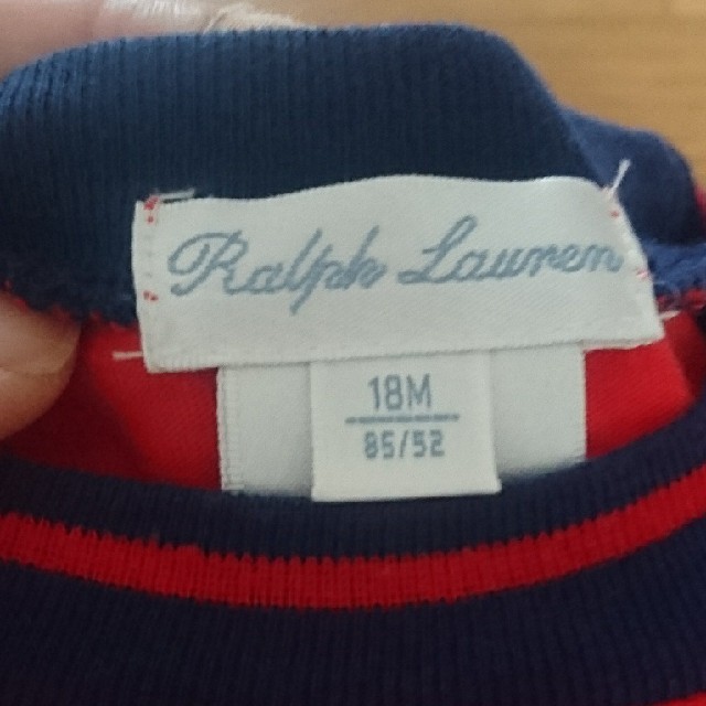 POLO RALPH LAUREN(ポロラルフローレン)の訳あり 着用2回 ラルフローレン Tシャツ 18M キッズ/ベビー/マタニティのベビー服(~85cm)(Ｔシャツ)の商品写真