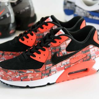 アトモス(atmos)のnike atmos airmax90 black bright 赤 28(スニーカー)