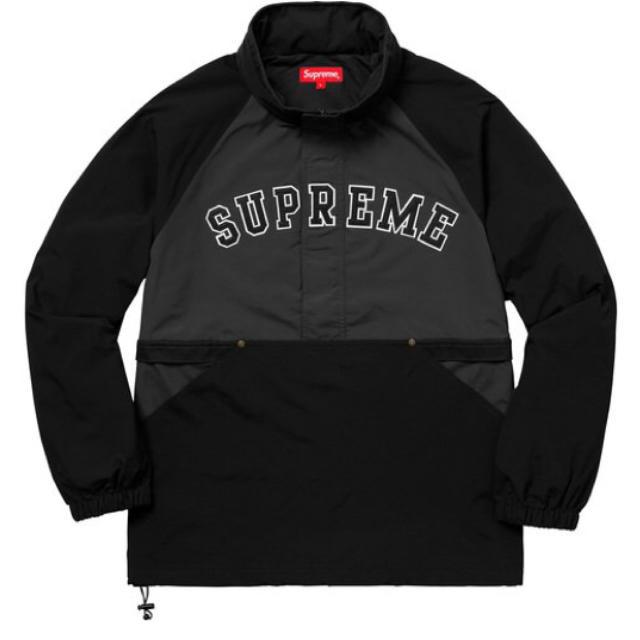 黒S Supreme Court Half Zip Pullover-