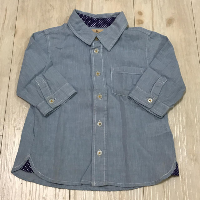 GLOBAL WORK(グローバルワーク)の水玉 七分袖 シャツ キッズ/ベビー/マタニティのキッズ服男の子用(90cm~)(ブラウス)の商品写真