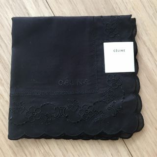 セリーヌ(celine)の新品未使用 セリーヌ ブラック レースハンカチ(ハンカチ)