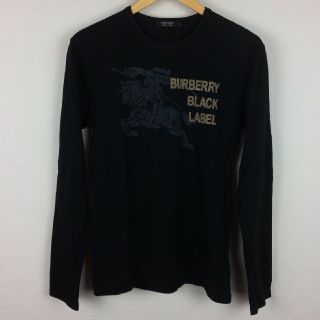 バーバリーブラックレーベル(BURBERRY BLACK LABEL)の美品 BURBERRY BLACK LABEL 長袖カットソー ブラック 2(Tシャツ/カットソー(七分/長袖))