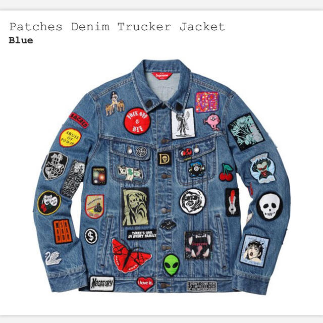 Lサイズ Supreme  Denim Trucker Jacket  青Gジャン/デニムジャケット