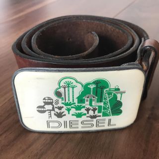 ディーゼル(DIESEL)のDIESEL重厚バックル付きベルト(ベルト)