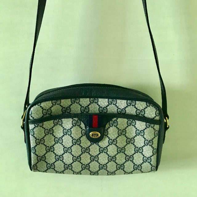 Gucci - グッチ GUCCI シェリーライン ベルト イタリア製 90 グリーン