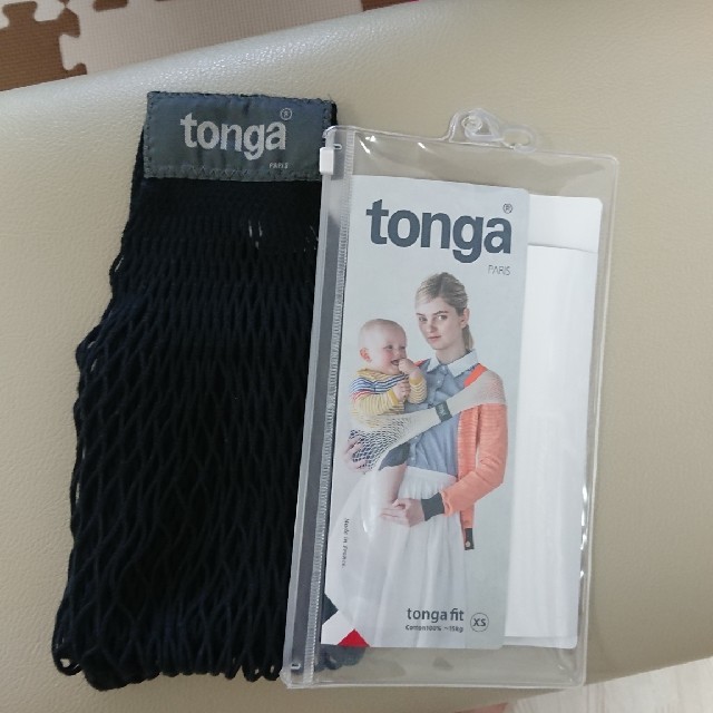 tonga(トンガ)の★ぽちゃ様専用★【美品】tonga 簡易抱っこ紐 xs  キッズ/ベビー/マタニティの外出/移動用品(抱っこひも/おんぶひも)の商品写真