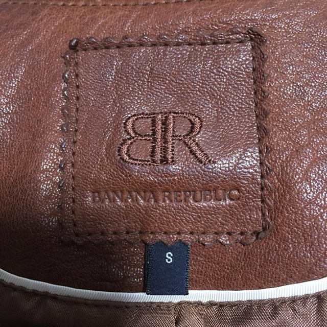 Banana Republic(バナナリパブリック)のバナナリパブリック 羊革 レザー ジャケット ブラウン Sサイズ メンズのジャケット/アウター(レザージャケット)の商品写真