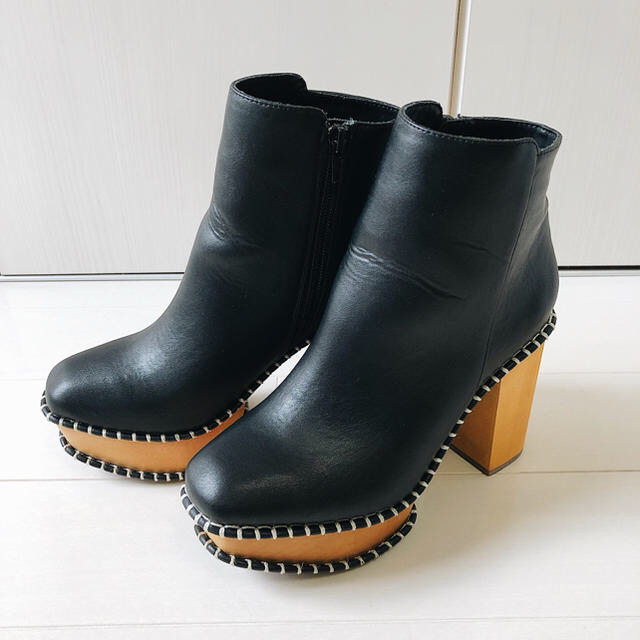 レディースMOUSSY WOODEN HEEL BOOTS